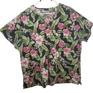 Absolute Hibiscus Scrub Top